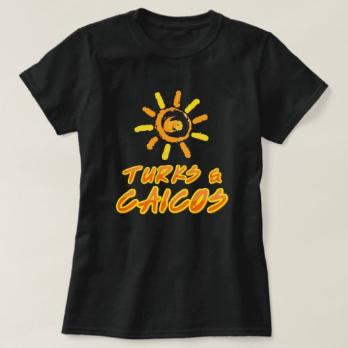 Turks  Caicos bright yellow  orange T_Shirt