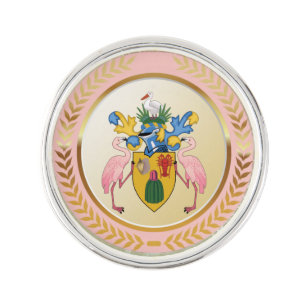 Turks & Caicos Coat Of Arms Lapel Pin