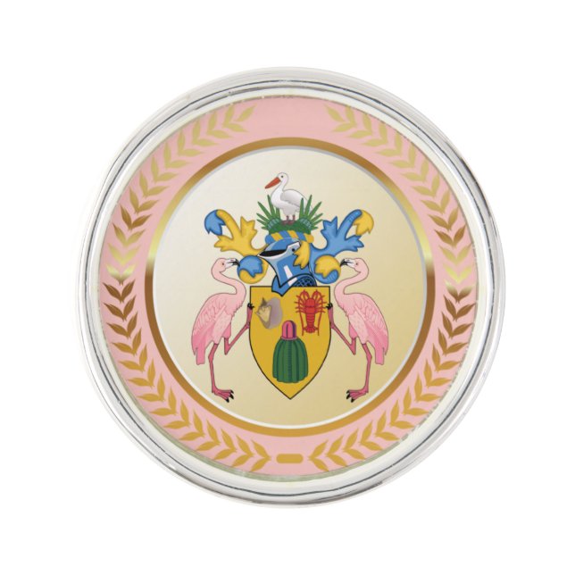 Turks & Caicos Coat Of Arms Lapel Pin (Front)