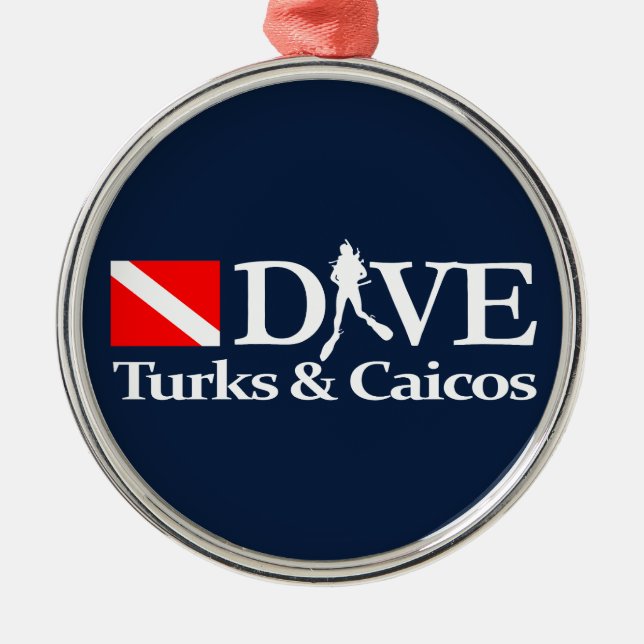Turks & Caicos DV4 Metal Ornament (Front)