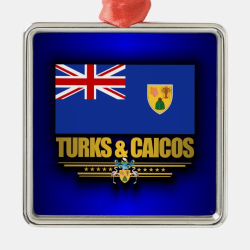 Turks  Caicos Pride Metal Ornament