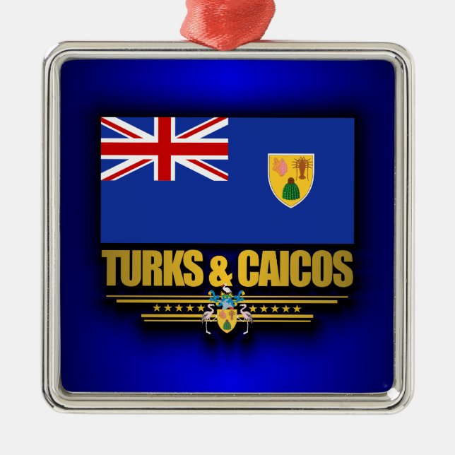 Turks & Caicos Pride Metal Ornament (Front)