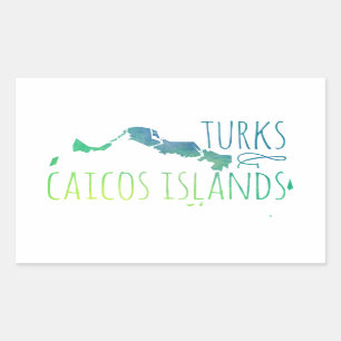 Turks & Caicos Rectangular Sticker