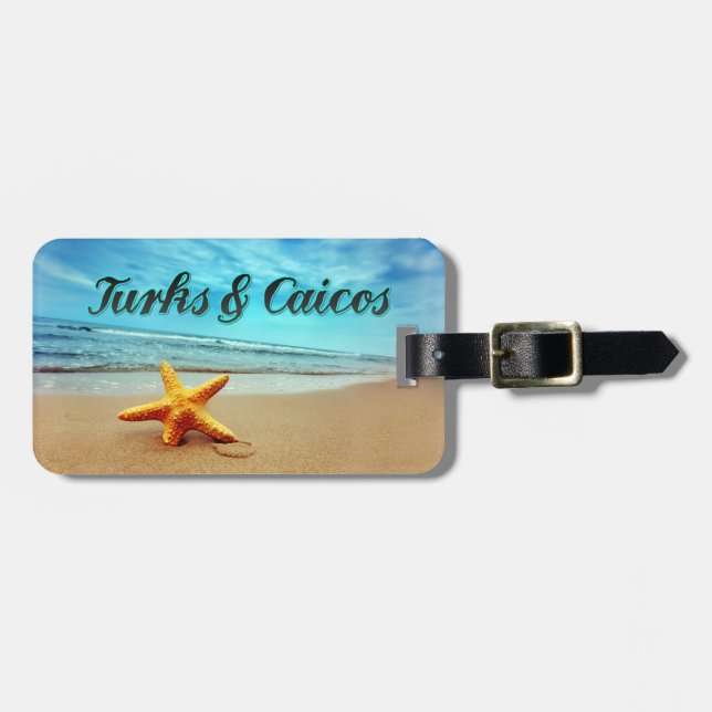 Turks & Caicos starfish Luggage Tag (Front Horizontal)