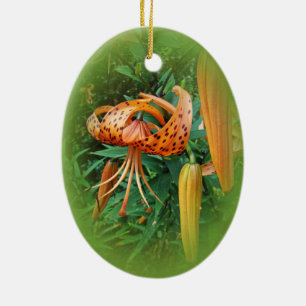 Turk's Cap Lily Wildflower Ceramic Ornament