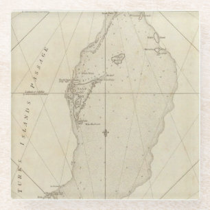 Turks Islands Glass Coaster