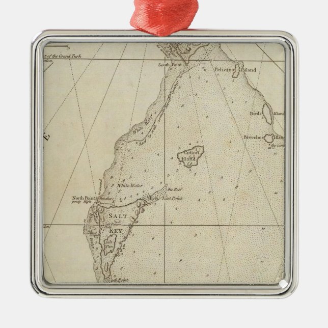 Turks Islands Metal Ornament (Front)