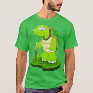 Turle Pensioner Walking stick T-Shirt