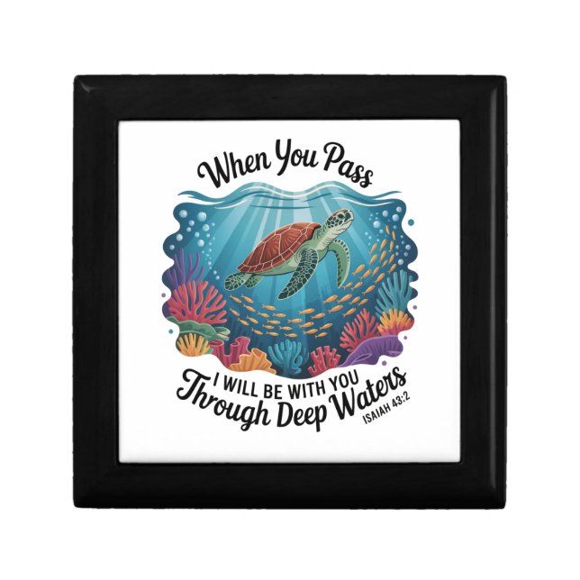 Turle When You Pass Through Deep Waters Gift Box (Front)