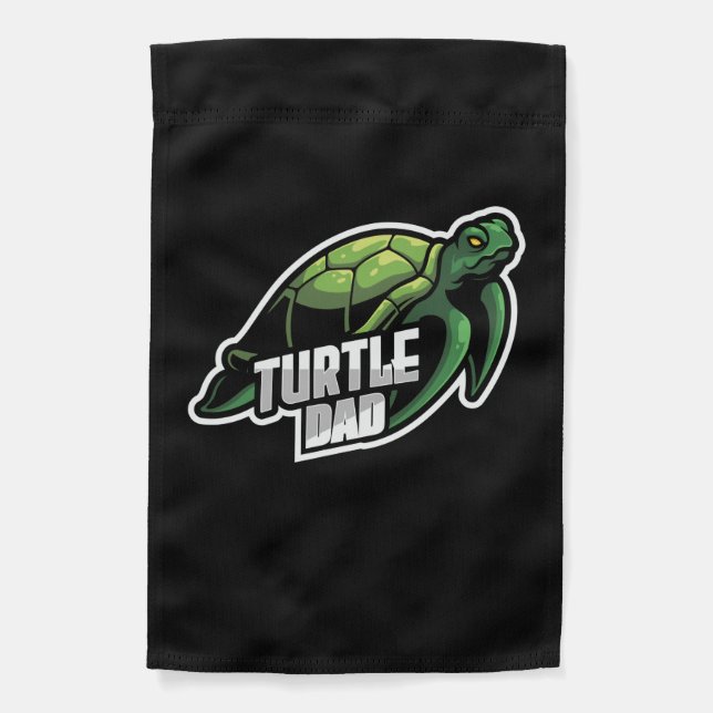 Turlte Lover | Turtle Dad Garden Flag (Front)