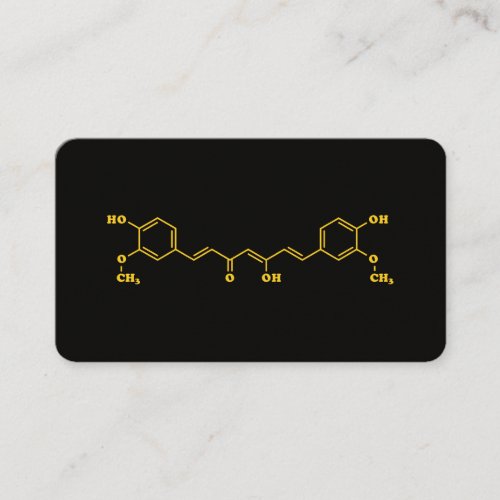 Turmeric Curcumin Molecular Chemical Formula Business Card