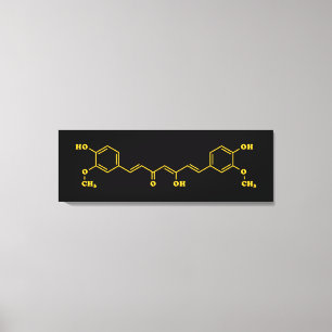 Turmeric Curcumin Molecular Chemical Formula Canvas Print