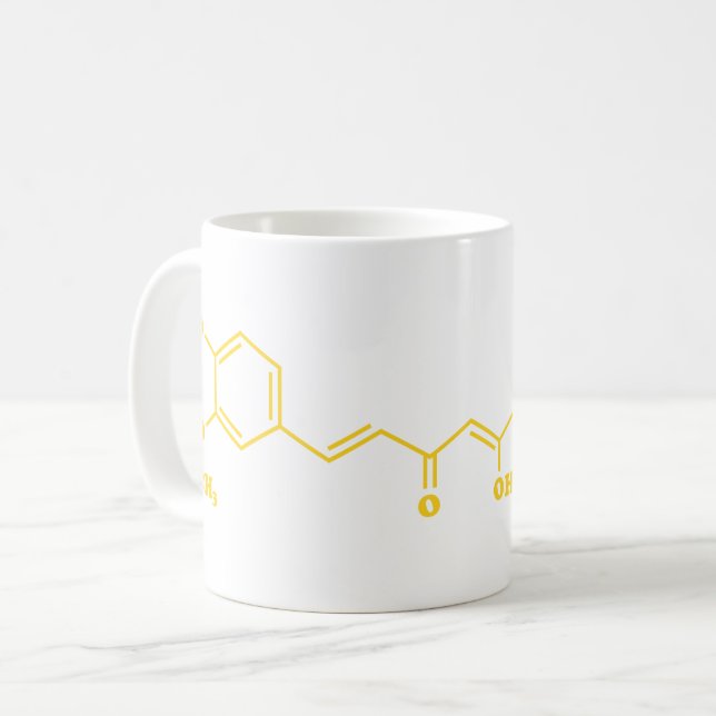 Turmeric Curcumin Molecular Chemical Formula Coffee Mug (Front Left)