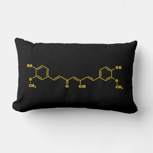 Turmeric Curcumin Molecular Chemical Formula Lumbar Pillow