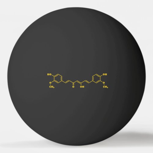 Turmeric Curcumin Molecular Chemical Formula Ping Pong Ball