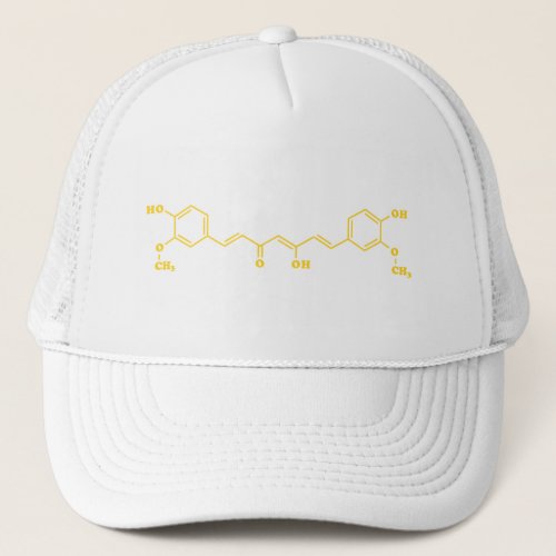 Turmeric Curcumin Molecular Chemical Formula Trucker Hat