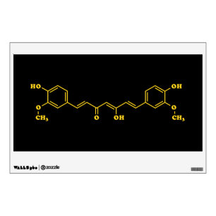 Turmeric Curcumin Molecular Chemical Formula Wall Decal