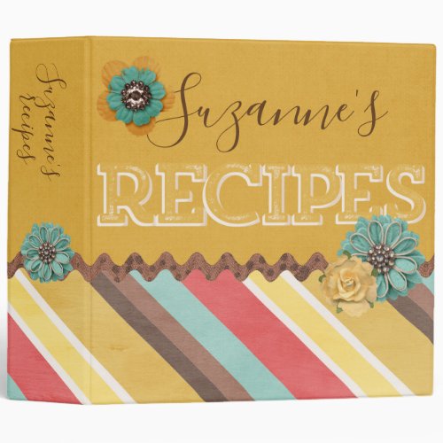 Turmeric Flowers Recipe Binder