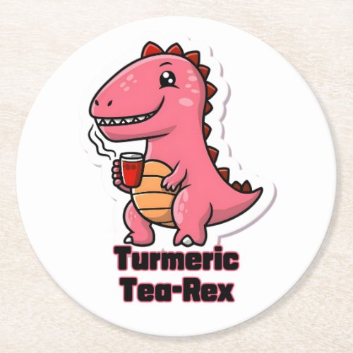 Turmeric Tea_Rex Round Paper Coaster