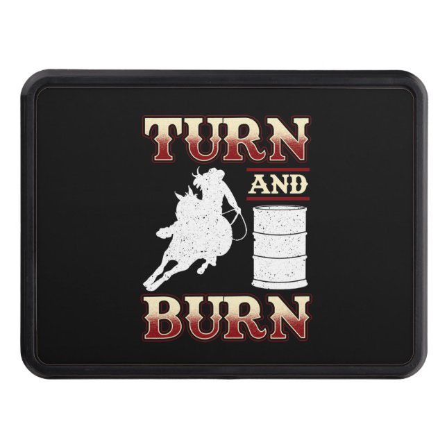 Turn and Burn Barrel Racing Hitch Cover (Front)