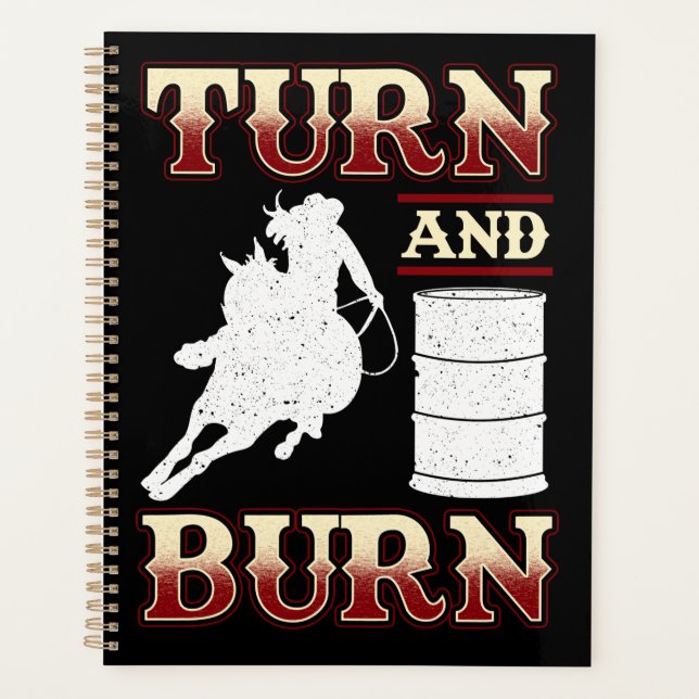 Turn and Burn Barrel Racing Planner (Front)
