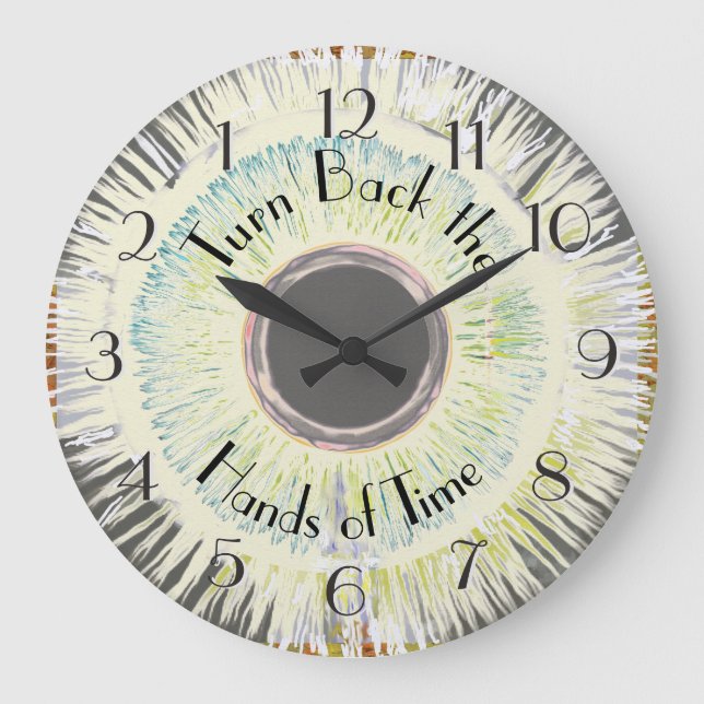 Turn Back the Hands of Time Brilliance Abstract Large Clock (Front)