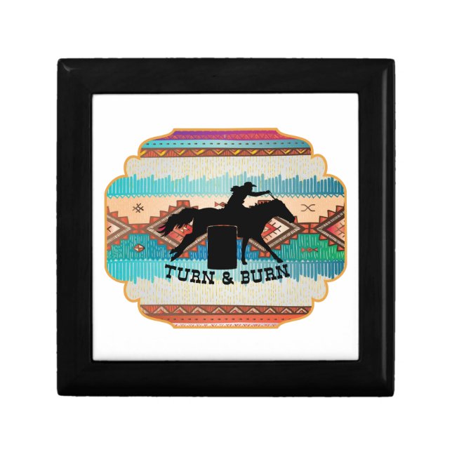 Turn & Burn Barrel Racing Quotes  Mouse Pad USB Ch Gift Box (Front)