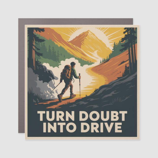 Turn Doubt Into Drive Car Magnet (Front)