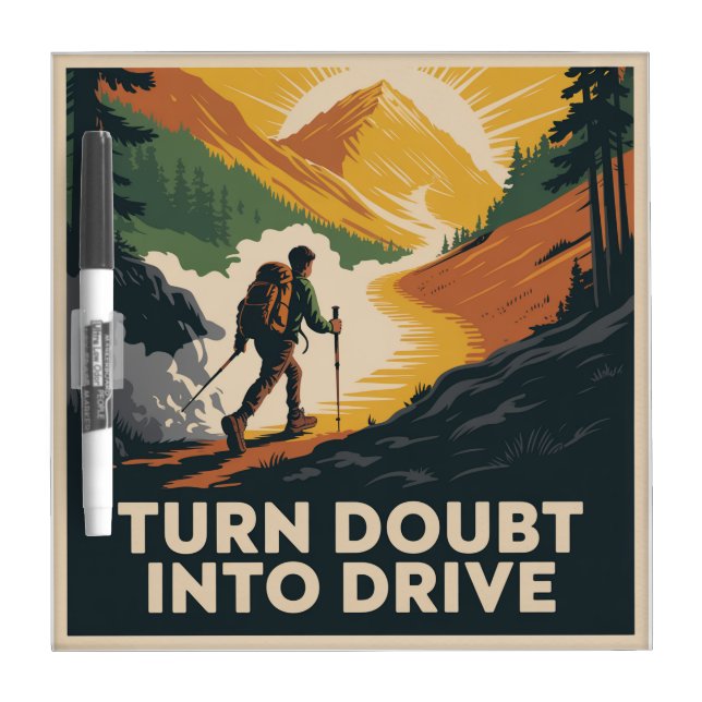 Turn Doubt Into Drive Dry Erase Board (Front)