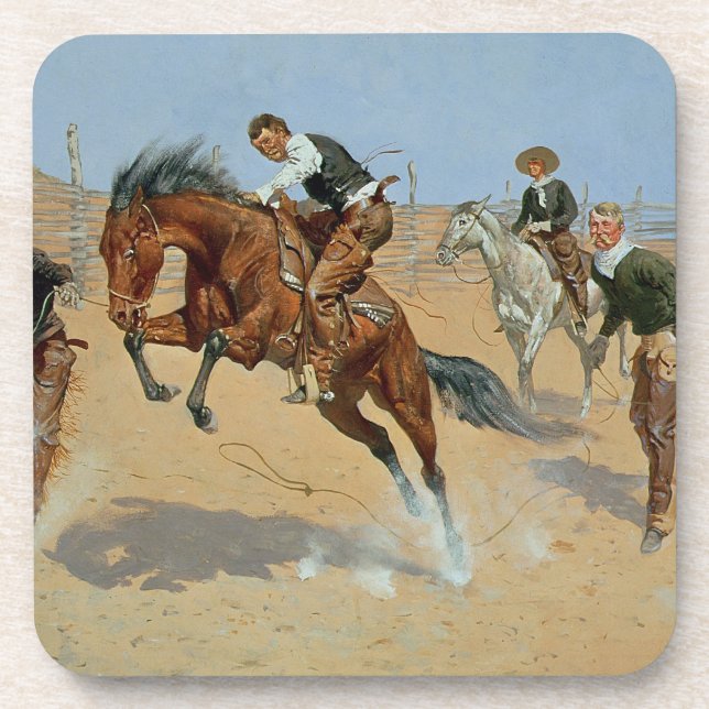 Turn Him Loose, Bill, c.1893 (oil on canvas) Drink Coaster (Front)