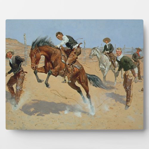 Turn Him Loose Bill c1893 oil on canvas Plaque