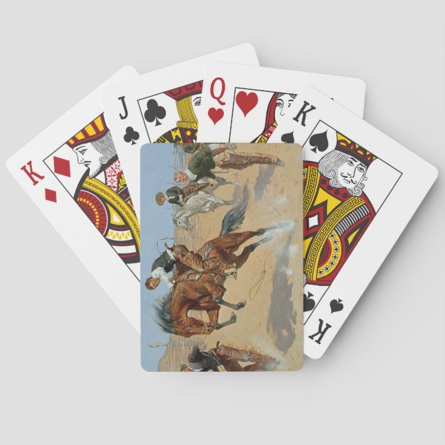 Turn Him Loose, Bill, c.1893 (oil on canvas) Poker Cards (Back)