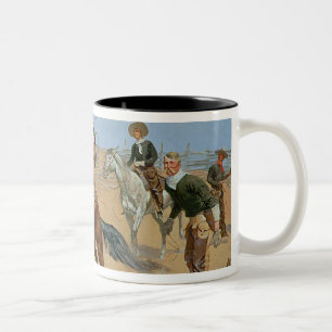 Turn Him Loose, Bill, c.1893 (oil on canvas) Two-Tone Coffee Mug