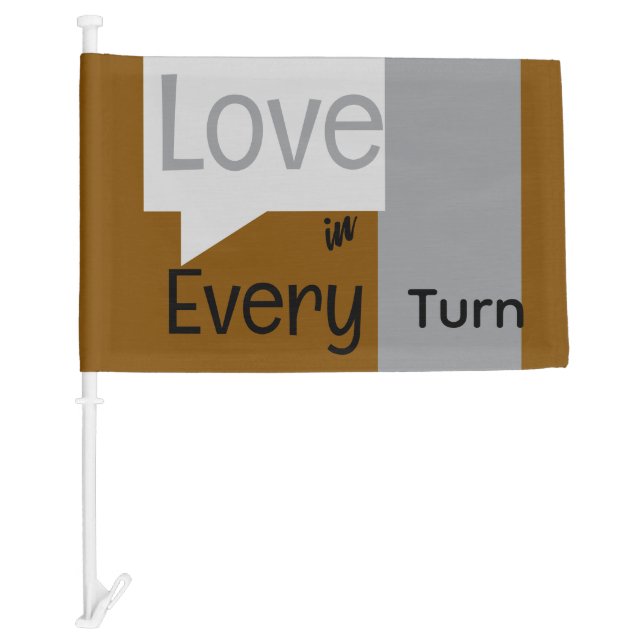 Turn in Love  Car Flag   Murugi Car Accesories  (Front)