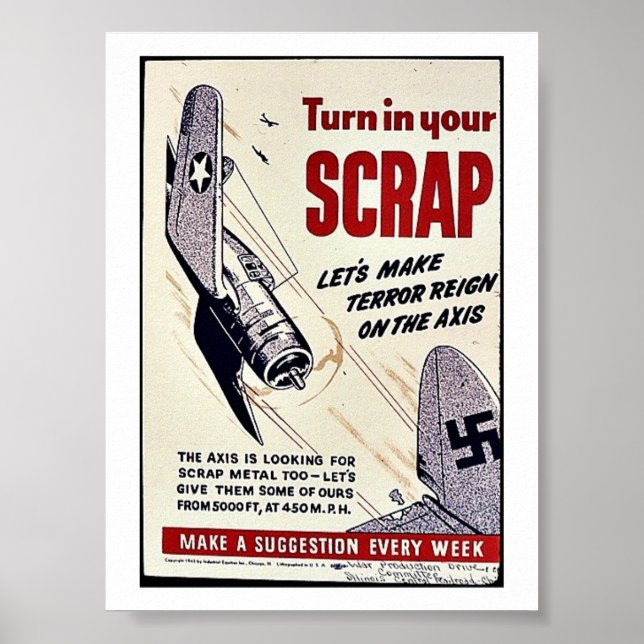 Turn In Your Scrap Poster (Front)