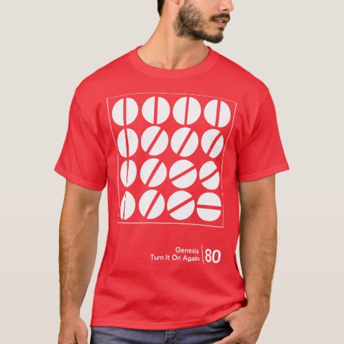 Turn It On Again Minimal Style Graphic Design T_Shirt