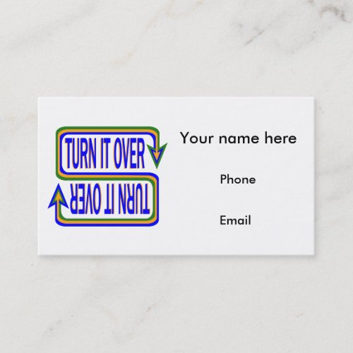 Turn it Over Business Card