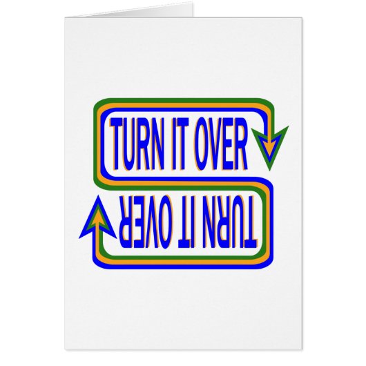 Turn It Over Inspirational Saying Quote Cards (Front)