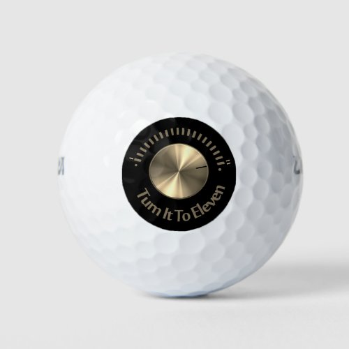 Turn It To Eleven Gold Golf Balls