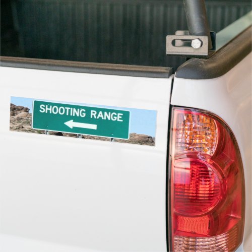 Turn Left to Shooting Range Bumper Sticker