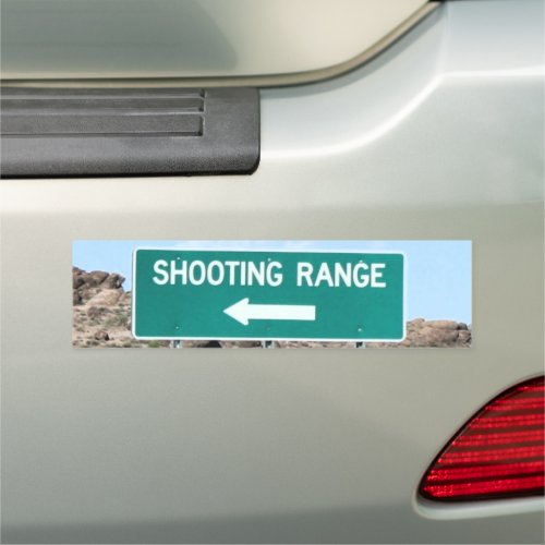 Turn Left to Shooting Range Car Magnet