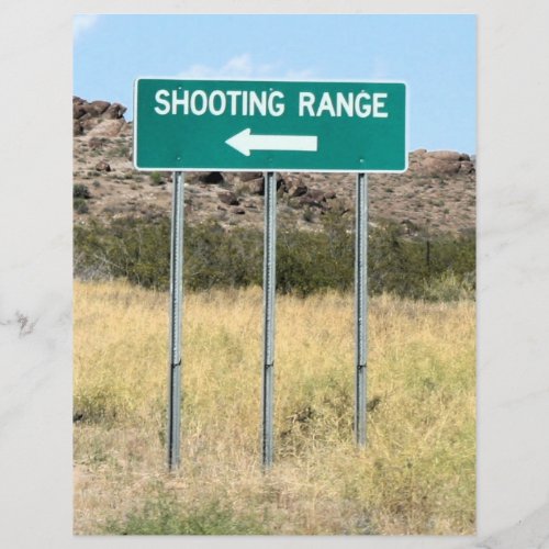 Turn Left to Shooting Range Flyer