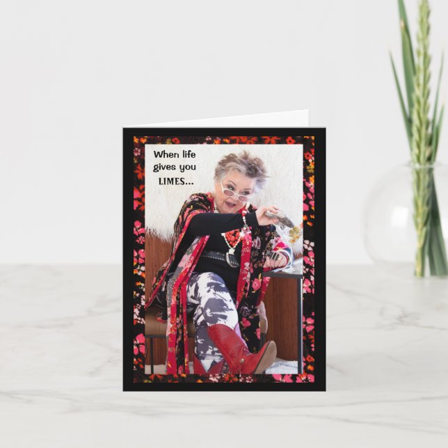 Turn LIMES into SMILE and laugh Card (Front)