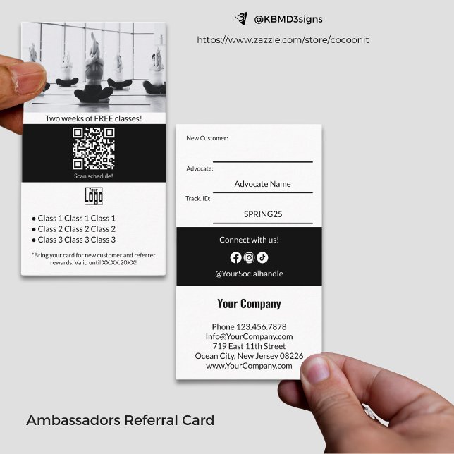 Turn Loyal Customers into Advocates Black & White Referral Card (Turn Loyal Customers into Advocates Black & White Referral Card)