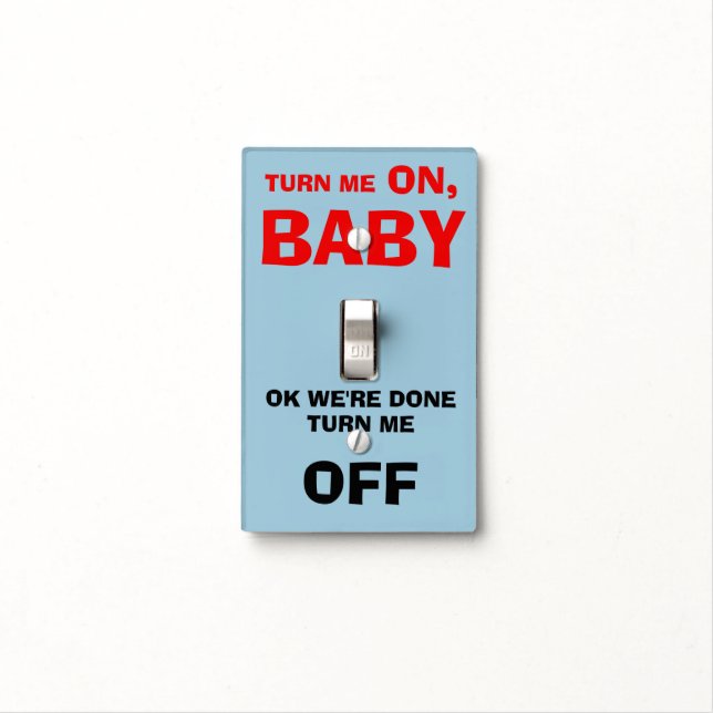 Turn me ON, baby OK we're done turn me off Light Switch Cover (In Situ)