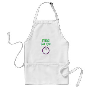 Turn me on funny adult apron