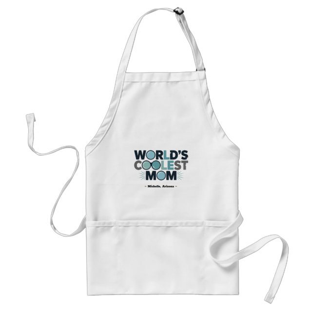 Turn Mom into a Kitchen Superstar—With Her Name  Adult Apron (Front)
