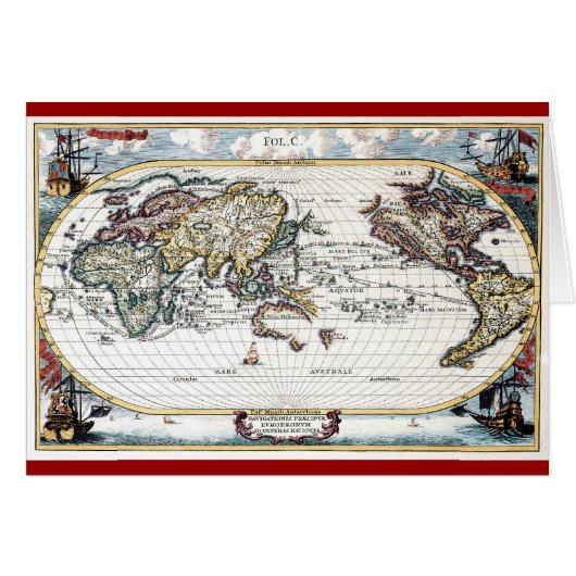 Turn of the 18th century world map (Front Horizontal)