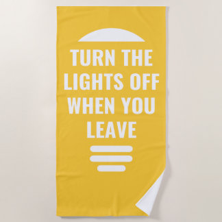 Turn off lights beach towel