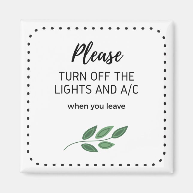 Turn off the lights magnet (Front)
